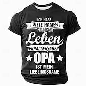 tanie Zabavne koszulki męskie-Męskie Zabawny slang Niemiecki Podkoszulek Krótki rękaw Podkoszulek Druk 3D Półgolf Koszula Moda Codzienny Podstawowy Ulica Codzienny Czarny Czerwony Niebieski Lato Wiosna Odzież S M L XL XXL XXXL
