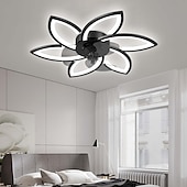 cheap Ceiling Fan Lights-Ceiling Fan with Lighting Modern LED Dimmable Fan Ceiling Light with Fan and Remote Control Timing Quiet Acrylic Flower Shape Ceiling Lamp for Bedroom Kitchen Dining Room Living Room