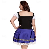 levne Dirndl-Pivní kostým Oktoberfest plus size dirndl šaty alpská služebná bavorský německý Mnichov Wien dámské párty karneval pivní festival tradiční styl látkové