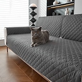 baratos Cobertura de Sofa-Capa de sofá antiderrapante de 1 peça - tecido clássico de poliéster acolchoado, para sofás de 1 a 4 lugares, perfeita para sala de estar, escritório, quarto ou uso externo (apoios de braço) &amp;encosto