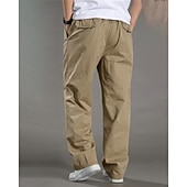 זול תחתונים-בגדי ריקוד גברים מכנסי חוץ מכנסי קרגו מכנסיים לטיולי הליכה סתיו חיצוני רגיל קל משקל נושם תחתיות אלסטית מותניים צהוב בהיר אפור כהה כותנה מחנאות / צעידות / טיולי מערות ריצה M L XL XXL XXXL