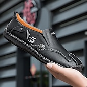 Χαμηλού Κόστους Ανδρικά Sneakers-Ανδρικά καφέ slip-on παπούτσια με ραφές σε αντίθεση, μαλακή εσωτερική σόλα και ανθεκτική σόλα από καουτσούκ για casual ρούχα γραφείου, καθημερινές μετακινήσεις και χαλάρωση το Σαββατοκύριακο.