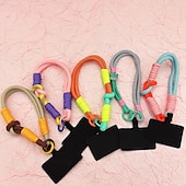 baratos Cordões de telefone e pulseiras-Nova pulseira de pulso colorida bloqueada, capa curta anti-perda para celular, dopamina, cartão estético de alta qualidade para homens e mulheres, confortável e resistente