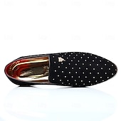 abordables Mocasines-Zapatos sin cordones de ante azul marino para hombre con detalles tachonados y detalles dorados: zapatos sin cordones de lujo para fiestas nocturnas, bodas y reuniones formales.