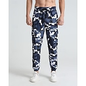preiswerte Sweatpants-Herren Sporthose Jogginghose Hose Tasche Kordelzug Elastischer Bund Tarnung Komfort Sport im Freien Täglich Mode Lässig Rosa Rote Mikroelastisch