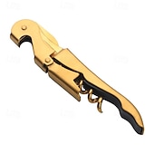 baratos Utensílios &amp; Aparelhos de Cozinha-saca-rolhas abridor de garrafas de vinho de aço inoxidável, saca-rolhas 3 em 1 para garçom com cortador de papel alumínio, garrafa de cerveja e abridor de latas