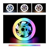 billige Lamper til takvifte-RGB fullfargepære dimbar timing LED-viftelys hengende hjemmedekorasjonsviftelys