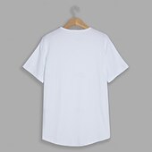 baratos camisetas básicas-Homens Camiseta Manga Curta Decote V Verão Tecido Moda Clássico Casual Puro Rua Casual Esportes Branco Azul Cinzento Top Tee para Homens