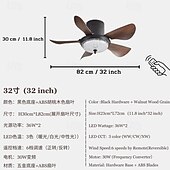 economico Lampade da soffitto con dimmer-Ventilatore da soffitto moderno a 3 pale a LED, in legno ABS, senza pale, motore a corrente continua, conversione di frequenza, telecomando in ferro 110 V-220 V