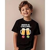 tanie Wizja 3D i geometria chłopca-Dla chłopców 3D Graficzny Podkoszulek T-shirt Krótki rękaw Lato Wiosna Moda Podstawowy Dzieci 4-12 lat Półgolf Na zewnątrz Codzienny Regularny