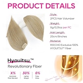 abordables Clip dans les extensions-Extensions capillaires à clipser, 2 pièces, 20 cm, courtes et épaisses, pour cheveux fins et fins, blond moyen