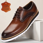 preiswerte Klassische Anzugschuhe-Herren-Derbyschuhe aus hochwertigem Rindsleder in Braun mit Glattleder-Finish – elegantes Schuhwerk fürs Büro, Geschäftstreffen und formelle Anlässe