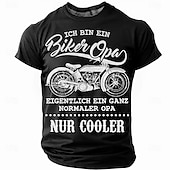olcso Vicces férfi pólók-Férfi Motocikl Német Póló Rövid ujjú póló 3D nyomtatás Terített nyak Ing Divat Napi Alap Utca Hétköznapi Napi Fekete Rubin Medence Nyár Tavasz Minden évszak Ruházat S M L XL XXL XXXL