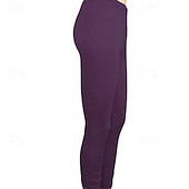 olcso Sima leggings-Női Nadrágok Leggingek Utcai sikk Alkalmi Teljes hossz Természetes Sima Rugalmas derék kellemes Szabadtéri Kényelmes Szabadtéri Sportruházat Szabadság Bíborvörös Stétszürke Kék tó Bor Ősz Normál