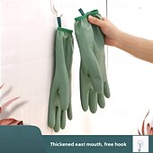 cheap Kitchen Cleaning-Waterproof Dishwashing Gloves for Kitchen Cleaning, Long Plush Rubber Gloves for Winter, Durable Household Chores Laundry Gloves