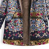 abordables vestes en sherpa-Femmes Veste en Polaire Manteau Veste à Capuche Chaud Confortable Fermeture éclair Avec Poches Mode Moderne Occasionnel Fleuri Sortir Week-end Fermeture éclair Régulier À capuche Coupe régulière