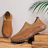 billige Sneakers til herrer-Brune sportsandaler for menn med pustende nettingoverdel og sklisikker såle for strand og fotturer