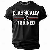 お買い得  メンズおもしろTシャツ-男性用クラシック訓練を受けたマニュアルギアシフト運転グラフィックショートスリーブTシャツ