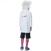 economico Costumi per bambini-Scienziato Fisico Giornata STEM Parrucche cosplay Costume Cosplay Ragazzi Bambini Performance Vestirsi in modo educativo Vestiti per eventi scolastici Halloween Costume di Carnevale facile