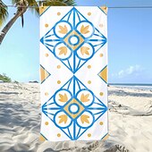 baratos Cobertores &amp; Mantas-toalha de praia macia e absorvente - design leve, de secagem rápida e sem areia para praia, piscina e viagens