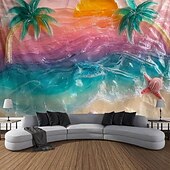 Strand Palme hängende Wandteppich Wandkunst große Wandteppich Mural Dekor Fotohintergrund Decke Vorhang Wohnraum Schlafzimmer Dekoration preiswerte Landschaftsteppich-Strand Palme hängende Wandteppich Wandkunst große Wandteppich Mural Dekor Fotohintergrund Decke Vorhang Wohnraum Schlafzimmer Dekoration