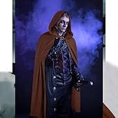 abordables Capas &amp; Capa-Medieval Traje de sudaderas con capucha Normal Moda Sin Cuello Adultos Adulto Capa Todas las Temporadas