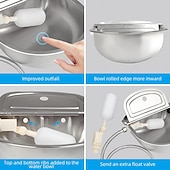 Недорогие аксессуары для сверл-автоматический фонтанчик для питья домашних животных - нержавеющая сталь 304, большой объем для собак, уличное корыто для скота, кур, коров, лошадей