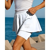 preiswerte Laufshorts-Damen Sport Leggings Laufrock mit Strumpfhose Elastischer Bund Strumpfhosen Sport &amp; Outdoor Lässig Schnelltrocknend Leicht Elastisch Atmungsaktiv Tennis Golfspiel Laufen Normale Passform