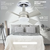 billiga Takfläktlampor-Sockelbris moderna takfläktar med LED-lampor 15 LED e26/e27 skruvsockel mini-sockelfläkt med sladd för sovrum vardagsrum kök balkong