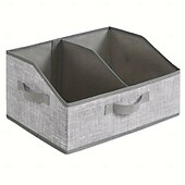 cheap Storage &amp; Organization-Foldable Clothing Storage Organizer Bag with Dividers,Collapsible Thickened Closet Drawer Box for Underwear and Clothes, Multi-Handle Fabric Storage Bin for Bedroom Wardrobe