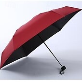 baratos Chapéus de Chuva-guarda-chuva de viagem compacto, estrutura de 5 camadas à prova de vento, guarda-chuva dobrável leve de secagem rápida com caixa de presente, proteção portátil para todas as condições climáticas, cabe