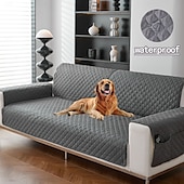baratos Cobertura de Sofa-Capa de sofá antiderrapante de 1 peça - tecido clássico de poliéster acolchoado, para sofás de 1 a 4 lugares, perfeita para sala de estar, escritório, quarto ou uso externo (apoios de braço) &amp;encosto