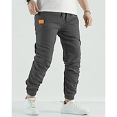 economico Pantaloni cargo-Per uomo Pantaloni Cargo Pantaloni Tasca Coulisse Elastico in vita Semplice Indossabile All&#039;aperto Quotidiano Campeggio &amp; Escursionismo Moda Classico Marrone Scuro Nero