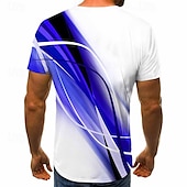 billige T-skjorter med 3D-trykk til herrer-Herre Grafisk Skjorte T skjorte Kortermet T skjorte 3D-utskrift Rund hals Skjorte Gatemote Daglig Ut på byen Gul Rød Blå Klær Normal S M L XL XXL 3XL 4XL