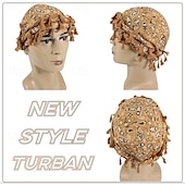 cheap Beanie Hat-Men&#039;s Beanie Hat Beanies Black Yellow Polyester Tassel Cozy Daily Wear Going out Paisley Windproof