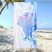 お買い得  ブランケット＆毛布-柔らかく吸収性のあるビーチタオル - 軽量で速乾性があり、砂がつきにくいデザインで、ビーチ、プール、旅行に最適です。