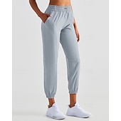 levne Jóga kalhoty a Bloomers-Dámské Fitness kalhoty Kalhoty na pilates Kalhoty na jógu S kapsami Ochrana proti slunci Lehká váha Vysoký pas Tělocvična Pilates Zumba Spodní část oděvu Pevná barva Tmavě šedá Černá Růžová Podzim