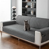 baratos Cobertura de Sofa-Capa de sofá antiderrapante de 1 peça - tecido clássico de poliéster acolchoado, para sofás de 1 a 4 lugares, perfeita para sala de estar, escritório, quarto ou uso externo (apoios de braço) &amp;encosto