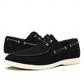 cheap Casual-Men&#039;s Beige Faux Suede Boat Shoes with Lace-Up Design – Comfortable Casual Footwear for Weekend, Vacation &amp; Daily Use