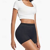 billige Vanlige leggings-Dame Leggings Scrunch Butt Shorts Gatemote Fritid Kort Høy Midje عادي Elastisk midje Pusteevne Elastisk Feriereise Gate Dagligdagstøy Cutifarge Svart Sommer Normal