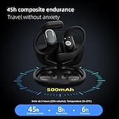 baratos Auscultadores TWS True Wireless-Fone de ouvido sem fio Bluetooth 5.4 de 75 horas, fone de ouvido esportivo estéreo com subwoofer, fones de ouvido supra-auriculares, microfone com cancelamento de ruído, ipx7, à prova d&#039;água, ótimo