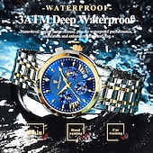 preiswerte Quarz-Uhren-813 männer multifunktionale neue uhr männer nacht licht uhr wasserdicht mode quarz herren uhr