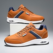 tanie Casualowe sneakersy-męskie brązowe i granatowe trampki Air Cushion – oddychające, lekkie buty sportowe z amortyzacją do codziennych spacerów, ćwiczeń na siłowni i podróży po mieście