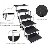 cheap Tool Accessories-Pet Steps Aluminum Pet Stair Folding Dog Ladder for Trucks, Cars, SUVs &amp; High Bed