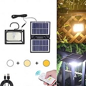 abordables Appliques d&#039;extérieur-Lampe solaire d&#039;extérieur 190 LED avec détecteur de mouvement, 3 modes d&#039;éclairage, à clipser, double panneau solaire, éclairage de sécurité pour jardin, 1 pièce