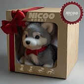 economico Animali di peluches-Robot cane, il mio cucciolo robot realistico, giocattolo interattivo che cammina, abbaia e scodinzola, peluche per bambini. &amp;Giocattolo robotico realistico per adulti che si comporta come un vero