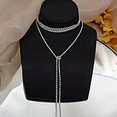 ieftine Coliere-colier cromat unisex elegant lux romantic clasic colier pentru aniversare nuntă invitat sărbătoare