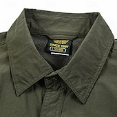 halpa Topit-Miesten cargo-paita Kauluspaita vaellukseen Lyhythihainen Sänkyjen avaus Topit Ulko- Kevyt Hengittävä Kesä Kevät Puuvilla Tumman harmaa Musta Armeijan vihreä Tennis Golf Juoksu