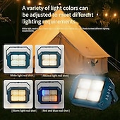 billige Lommelykter og campinglys-112LED campinglys USB oppladbar solcellelading vanntett flomlys bærbar utendørs campinglykt hjemme nødlys LED arbeidslys 1 stk