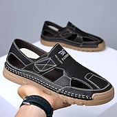 Χαμηλού Κόστους Υπαίθριες σάντες-Ανδρικά καφέ slip-on σανδάλια εξωτερικού χώρου με ελαστικά λουράκια και αναπνεύσιμο mesh επάνω μέρος για καλοκαιρινές περιπέτειες